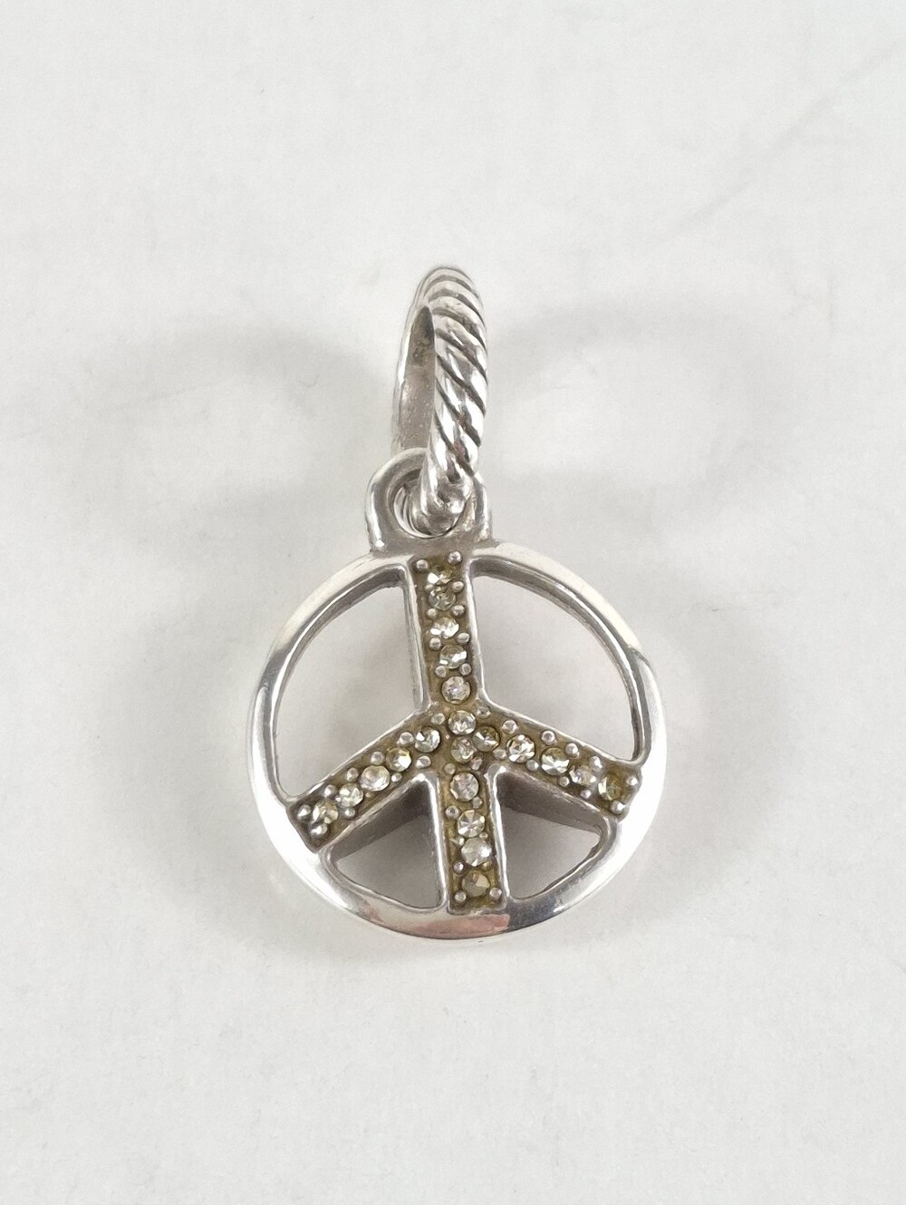 Brighton Crystal Peace Sign Charm